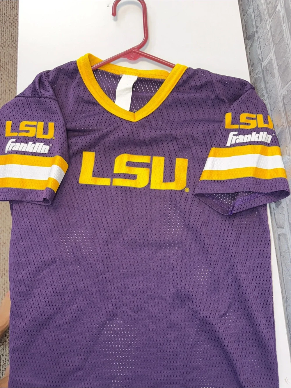 LSU Purple & Gold Kids Mesh Tee - LSU Collegiate Shirt